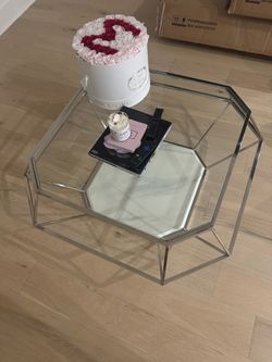 Marble diamond shaped coffee table