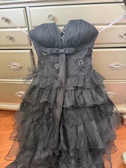 Black Ruffle Skirt Dress