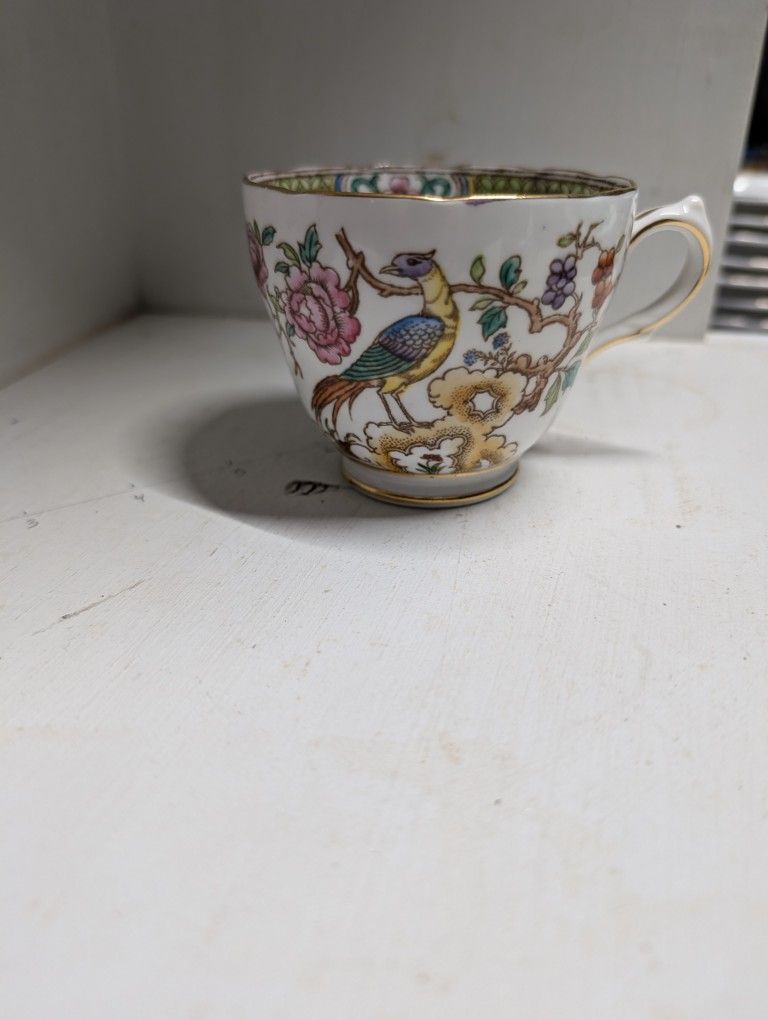 Vintage Grosvenor China England Tea Cup Asian Floral & Birds