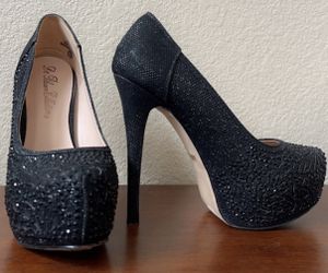 Black Rhinestone Stilettos 