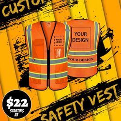 Safety Vest With Custom Print 