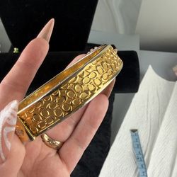 Gold Plated Coach Bangle