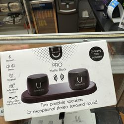 U Pro Matte Black Bluetooth Speaker New Sealed In Box Set Of 2  