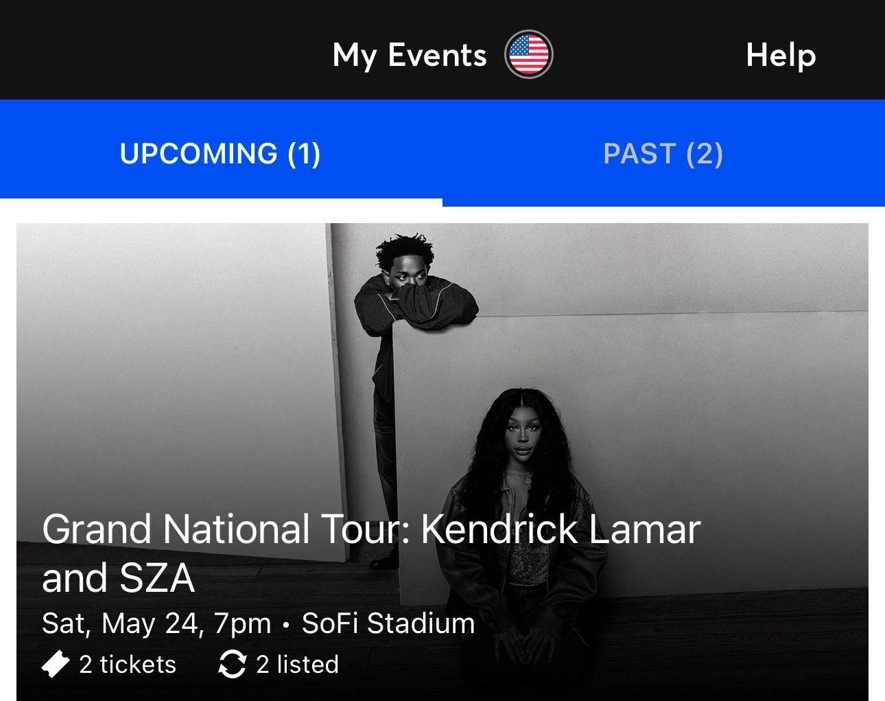 2 Tickets Kendrick Concert