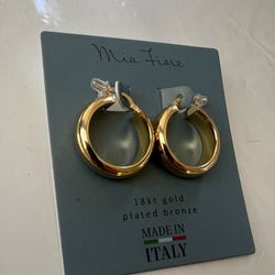 Mia Tiore 18 k gold plated sterling silver earrings 