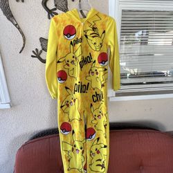 Pokémon Pikachu Onesie Pajama/Costume Size 10/12