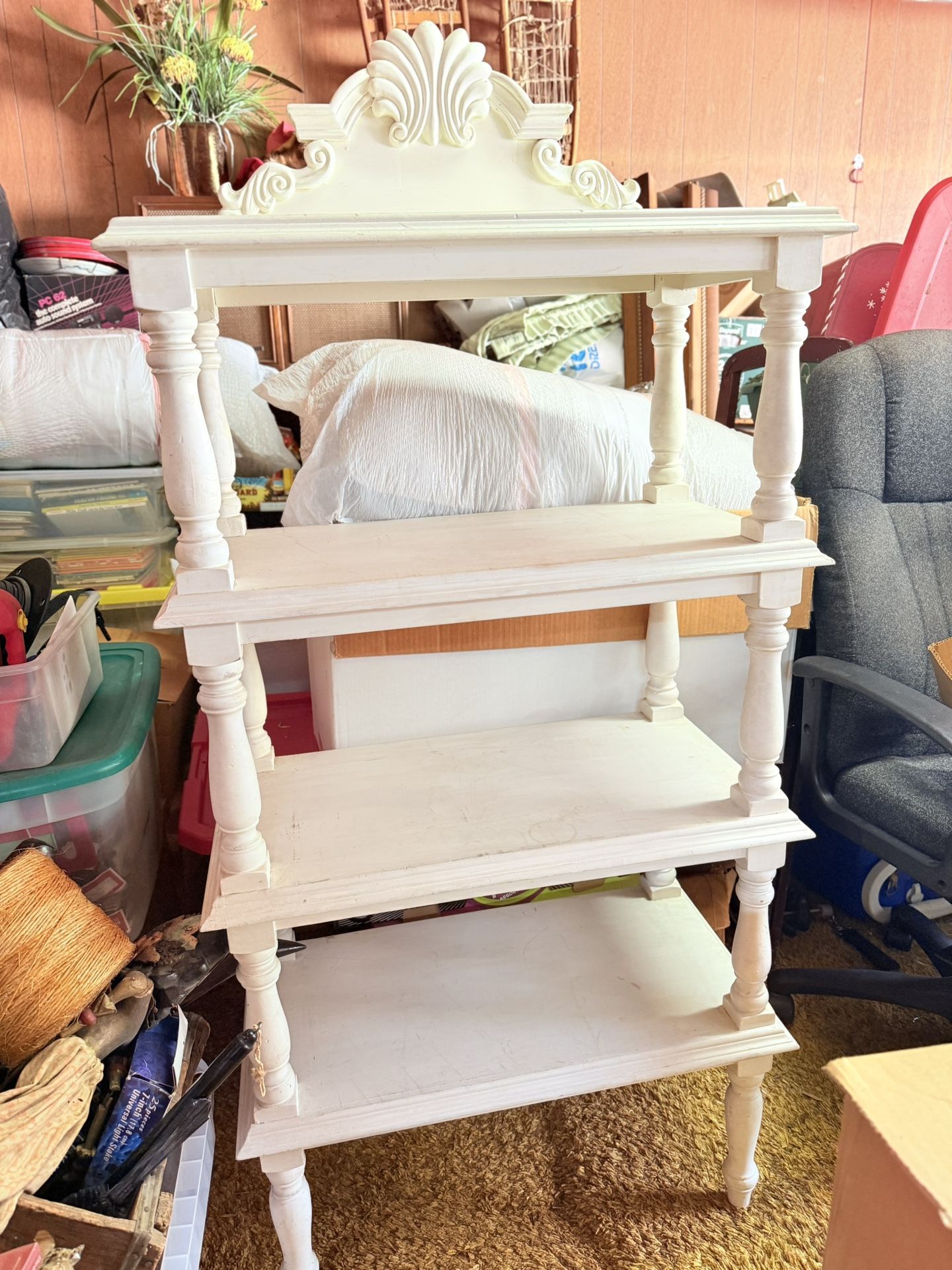 White French Provincial chic style shelf unit