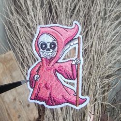 Halloween Skelton Iron ON Patch Kids Women 