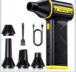 Compressed Air Duster Ultra Powerful Electric 3 Speed Cordless Turbo Rechargeable Dust Cleaner