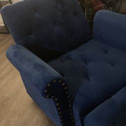 LIKE NEW Upholstered recling chair with ottoman