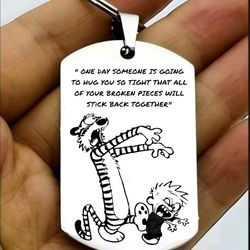 Calvin Hobbes Hot Stainless Steel Keychain 