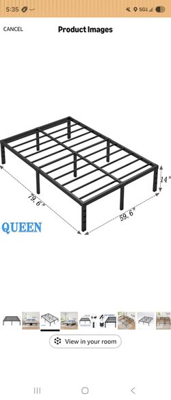 Queen Metal Platform Bed Frame