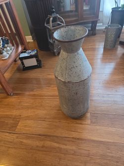 Large Galvanized Vase