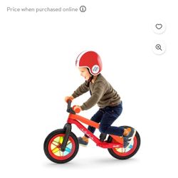 Balance bike, Light- Up Wheels  New