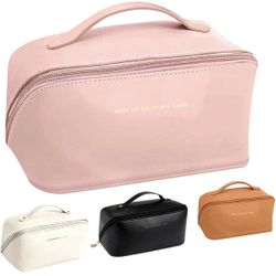Large Capacity Travel Makeup Bag Portable Travel Cosmetic Bag for Women,Makeup Organizer Storage Cases Toiletry Bag Waterproof Bathroom Bag for Girls