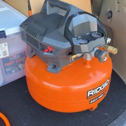 RIDGID 6 Gal. 150 PSI Portable Electric Oil-Free Jobsite Pancake Air Compressor