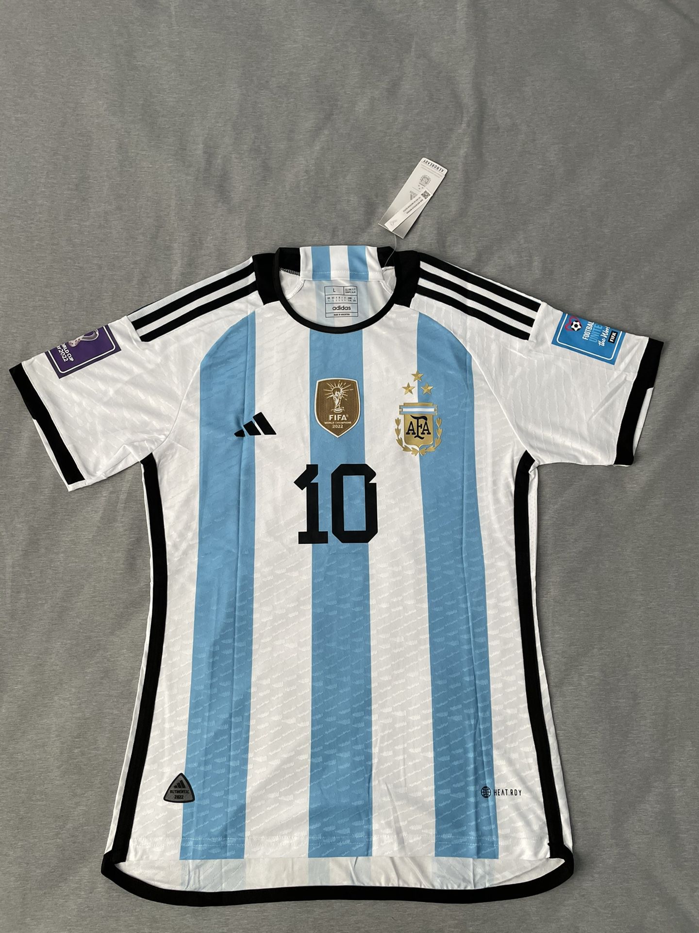 Argentina Soccer Jersey Lionel Messi #10 World Cup 3 Star for Sale in Oak  Glen, CA - OfferUp