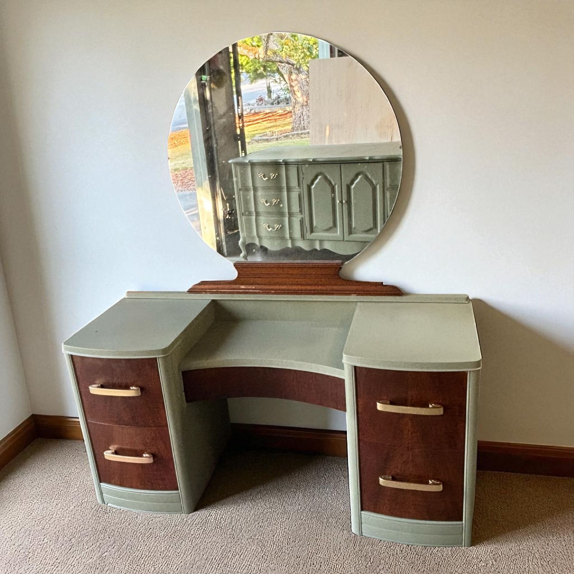 Vintage Green Vanity