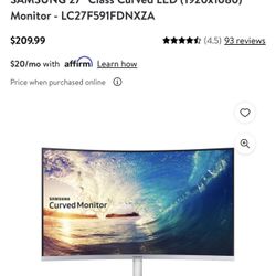 2 - monitor Samsung 27” Class Curved LED