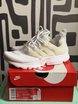 Nike Presto (PS) "Triple White" – Size 2Y