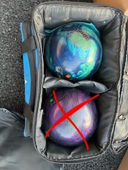 Assorted bowling balls