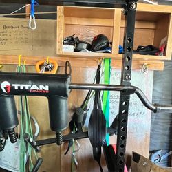 Titan Fitness Safety Olympic Squat Bar V2