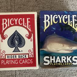 Bicycle Playing Cards Sharks Rider Back