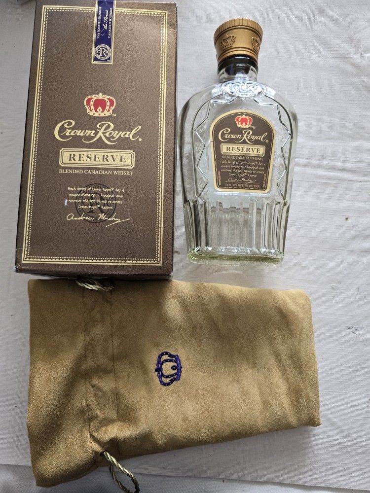 Crown Royal Empty Bottle Bag And Box