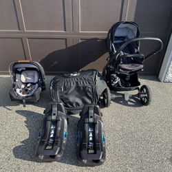 Nuna Mixx Baby Stroller + Pipa Rx Car Seat + Car Seat Bases (2) + Travel bag