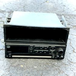 Vintage Cassette Car Stereo with Storage Pocket