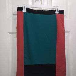 Color Block Pencil Skirt Women's Size 2