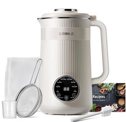 KIDISLE 8 in 1 Nut Milk Maker Blender, 32oz Homemade Soy, Almond, Oat, Coconut, Plant Based and Non Dairy Beverages, Automatic Soybean Machine With De