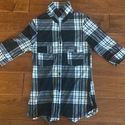 Black And White Plaid Flannel Shirt Women Teenager