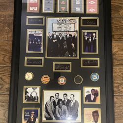 Rat Pack Collage  With Vintage Casino Chips And Cards