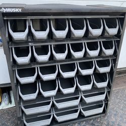 Lot Of (4) Husky 28 Drawer Organizes