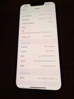 iPhone 13 locked to AT&T 128 gb