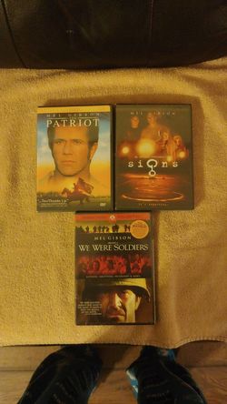 3 mel Gibson dvd's