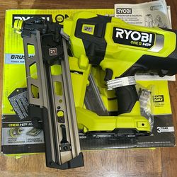 RYOBI ONE+ HP 18V Brushless Cordless AirStrike 21° Framing Nailer 