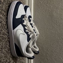 Nikes Navy And Silver