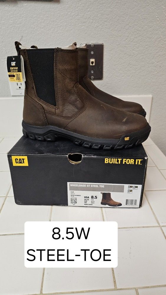 Caterpillar Safety Toe Work Boots Size 8.5 