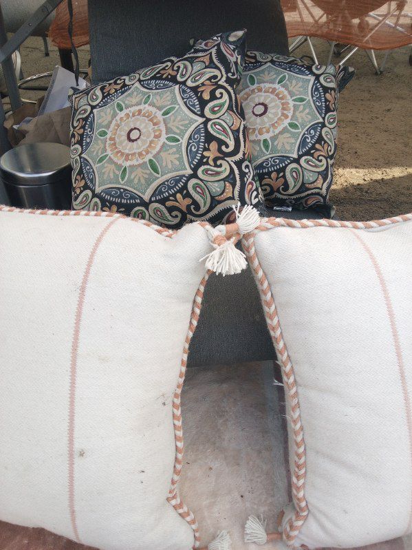 Pillow Fight in the Garden