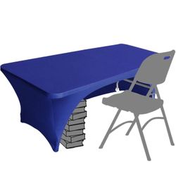 spandex table cover 5ft navy blue