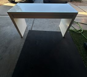 IKEA Malm Desk w/ Glass Top