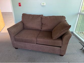 Brown couch, two person, brand new