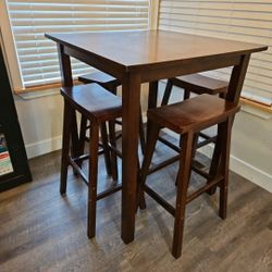 Tall Table With 4 Stools
