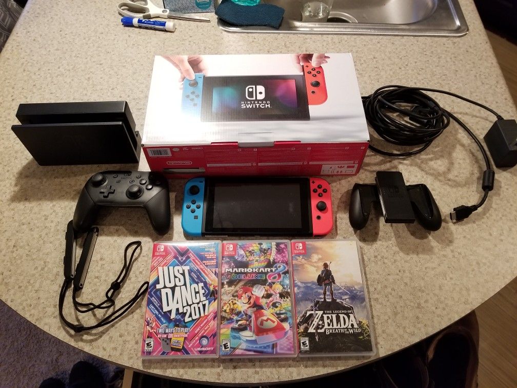 Nintendo Switch Bundle with Best Buy 2 Year Warranty - Receipt included