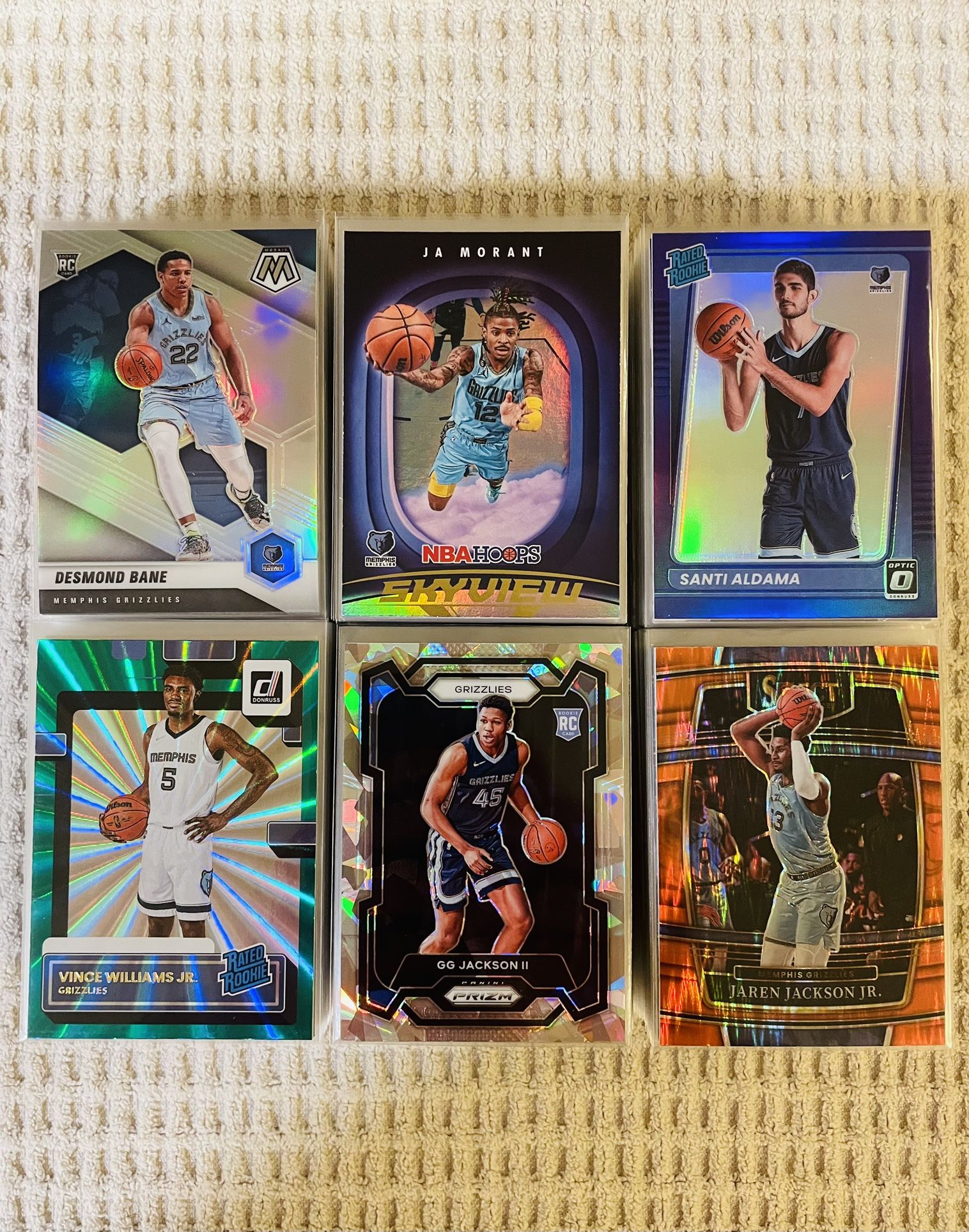 Memphis Grizzlies 270 Card Basketball Lot! Rookies, Prizms, Parallels, Autographs, Memorabilia, Short Prints, Variations & More!