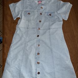 Girls Vince Camuto size 12 denim dress new