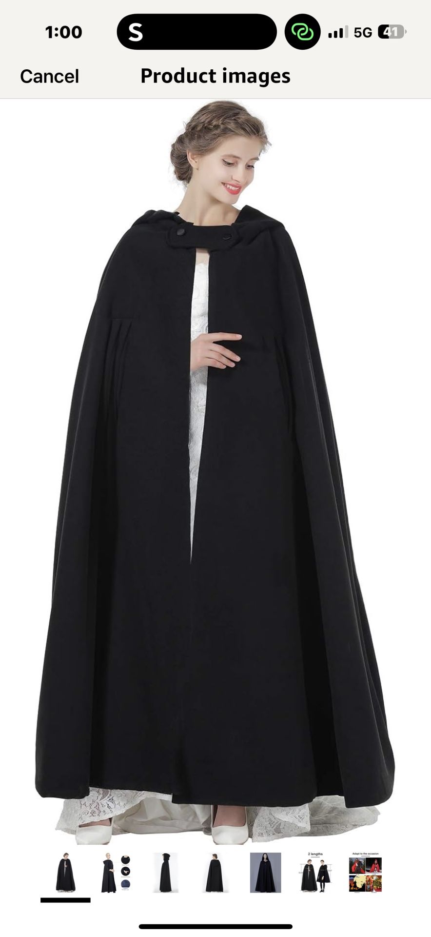 Long Women Wool Cape