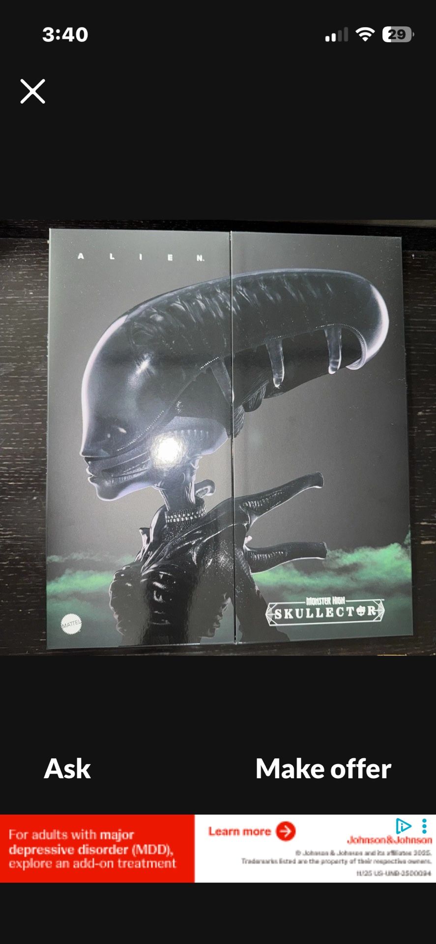 Mattel Monster High Skullector Alien Xenomorph Collector Doll